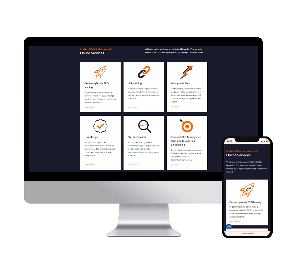 SEO optimering af hjemmeside eller webshop
